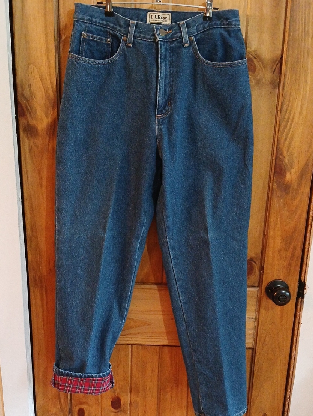 Vintage L.L. Bean Flannel Lined Denim Jeans - 12